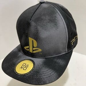 Sony PlayStation Black and Gold Cap